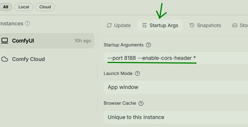 ComfyUI setup